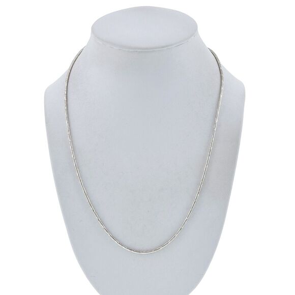 Vintage AG 925 KA 699 Sterling Silver 2.0mm Textured Snake Chain Necklace 20" - Picture 1 of 5